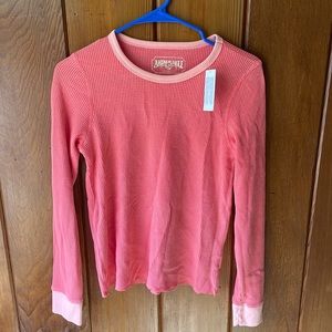 NWT American Eagle waffle layering tee color: peach size: medium